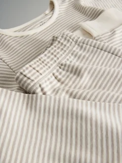 Bruin/crèmekleurig - The Set verpakking van 4 behaaglijke katoenen jersey pyjama's