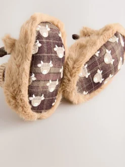 Bruine Hamish The Highland Cow - Baby Sokken Top Boots (0-18mnd)