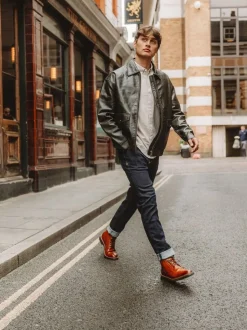 Burnt Tan Brown - Base London Bristol Brogue Boot