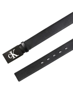 Calvin Klein Plaque Smooth Leather Belt