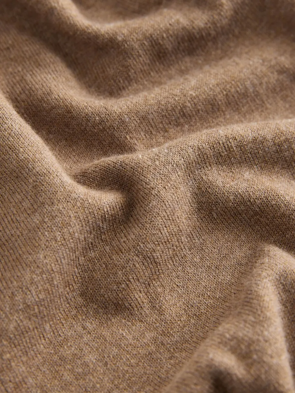 Camelbruin - Soft Touch Ronde hals Katoen Rijke Trui