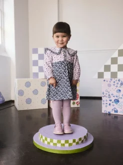 Cath Kidston Multi Navy Ditsy - Jurkje met kraag en lange mouwen (3mnd-8jr)