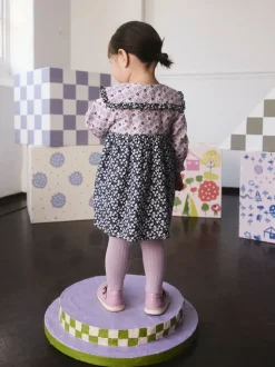 Cath Kidston Multi Navy Ditsy - Jurkje met kraag en lange mouwen (3mnd-8jr)