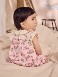 Cath Kidston roze bloemenprint - Babyromper van bedrukte jersey
