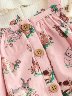 Cath Kidston roze bloemenprint - Babyromper van bedrukte jersey