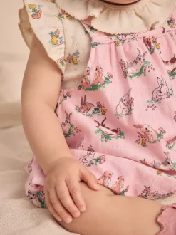 Cath Kidston roze bloemenprint - Babyromper van bedrukte jersey