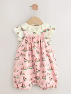 Cath Kidston roze bloemenprint - Babyromper van bedrukte jersey