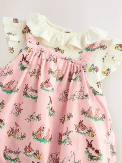 Cath Kidston roze bloemenprint - Babyromper van bedrukte jersey