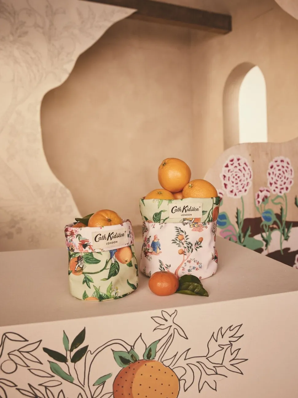 Cath Kidston set van 2 omkeerbare opbergtassen