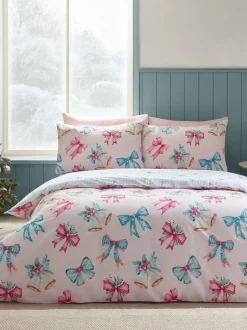 Catherine Lansfield - Dekbedovertrekset Christmas Bows And Bells