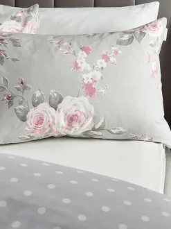 Catherine Lansfield - Set van Canterbury dekbedovertrek en kussensloop met bloemenprint