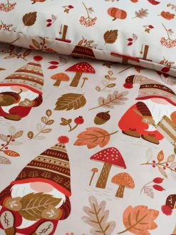 Catherine Lansfield Autumn Woodland Gonks Non-Iron Duvet Cover Set