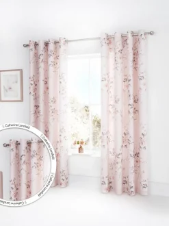 Catherine Lansfield Canterbury ringgordijnen met bloemenprint