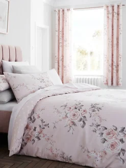 Catherine Lansfield Canterbury ringgordijnen met bloemenprint