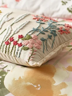 Catherine Lansfield Countryside Floral Embellished Cushion