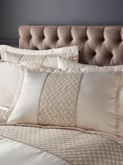 Catherine Lansfield Deco glamour doorgestikte kussenslopen met pailletten