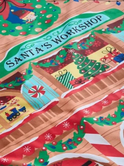 Catherine Lansfield Dekbedovertrekset met de werkplaats van de kerstman
