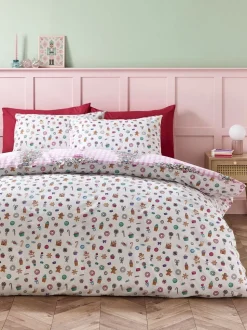 Catherine Lansfield Dekbedovertrekset met kerstthema, snoep en lekkernijen