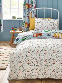 Catherine Lansfield Digger Dreams Reversible Duvet Cover Set