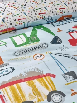 Catherine Lansfield Digger Dreams Reversible Duvet Cover Set
