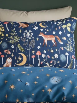 Catherine Lansfield Enchanted Twilight dekbedovertrek met dierenprint en kussensloop