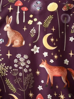 Catherine Lansfield Enchanted Twilight dekbedovertrek met dierenprint en kussensloop