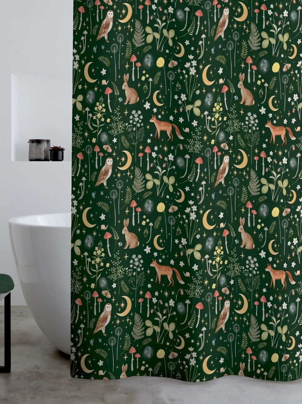 Catherine Lansfield Enchanted Twilight Animal Shower Curtain