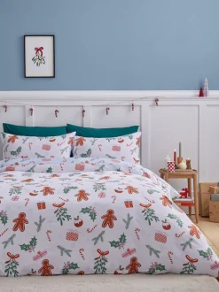 Catherine Lansfield Kerstmis Peperkoek Strijkvrije Dekbedovertrekset