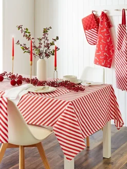 Catherine Lansfield Kerstmis Candy Cane 100% katoenen tafelkleed