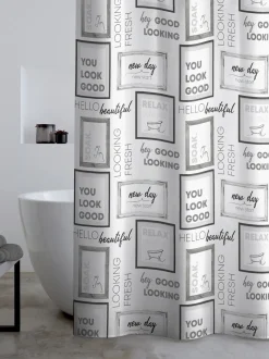 Catherine Lansfield Relax and Unwind Shower Curtain
