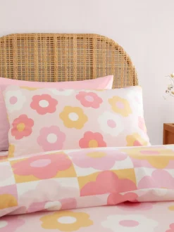 Catherine Lansfield Retro Daisy omkeerbare dekbedovertrekset