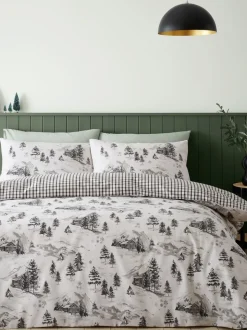Catherine Lansfield Supersoft 100% geborsteld katoenen Alpine Village dekbedovertrekset