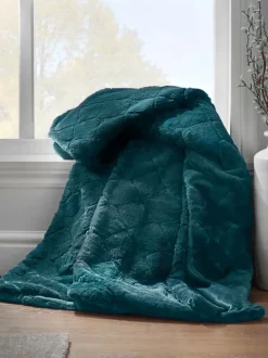 Catherine Lansfield Teddy behaaglijke en zachte geruite bedloper van fleece