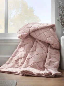 Catherine Lansfield Teddy behaaglijke en zachte geruite bedloper van fleece