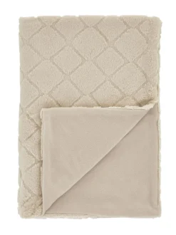 Catherine Lansfield Teddy behaaglijke en zachte geruite bedloper van fleece