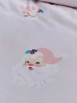 Catherine Lansfield Vintage Kerstman omkeerbaar dekbedovertrekset
