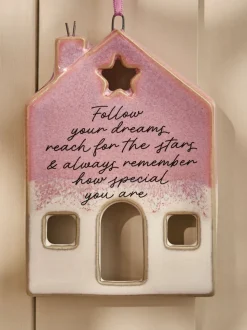 Ceramic House Hanging Decoration