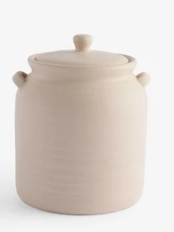 Ceramic Ribbed Biscuit Jar