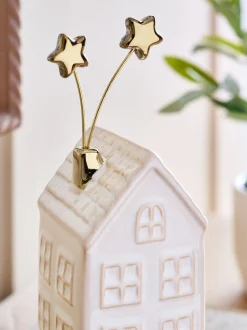 Ceramic Winter House Ornament