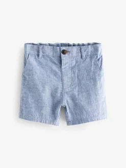 Chambray blauw - Chinoshort (3 mnd-7 jr)
