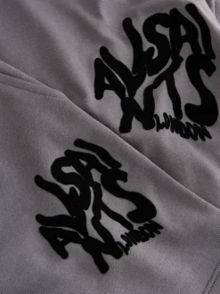 Charcoal Grey/Flocked - smALLSAINTS Orlando T-Shirt and Sweat Shorts Set