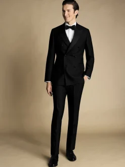 Charles Tyrwhitt - Slim-fit double-breasted diner-kostuum: colbert
