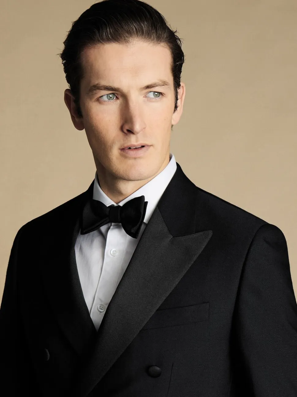 Charles Tyrwhitt - Slim-fit double-breasted diner-kostuum: colbert