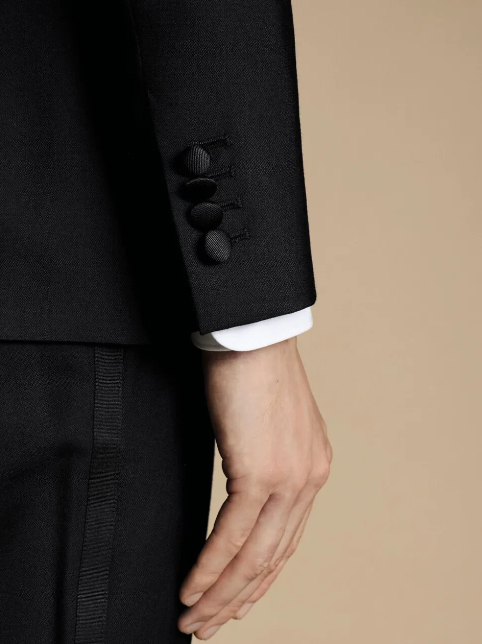 Charles Tyrwhitt - Slim-fit double-breasted diner-kostuum: colbert