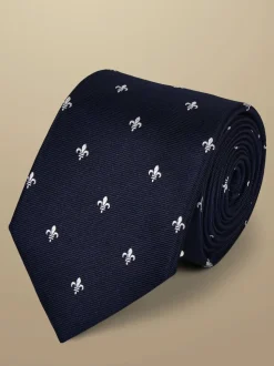 Charles Tyrwhitt French Fleur De Lys Silk Tie