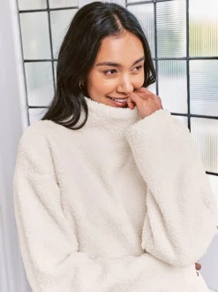 Chelsea Peers Borg Fleece High Neck Sweatshirt