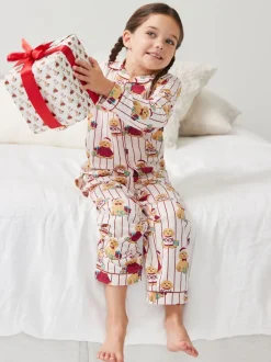 Chelsea Peers Cotton Chip the Christmas Cockapoo Dog Print Long Pyjamas Set