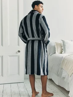 Chelsea Peers Fleece Stripe Dressing Gown