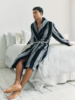 Chelsea Peers Fleece Stripe Dressing Gown