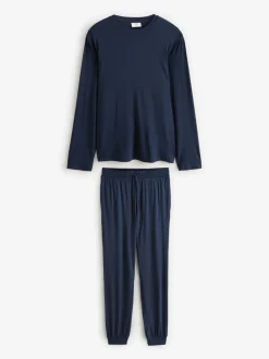 Chelsea Peers TENCEL™ Modal Long Crew Neck Pyjama Set